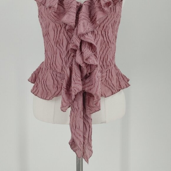 Zara Textured Ruffle Blouse - Picture 3 of 5